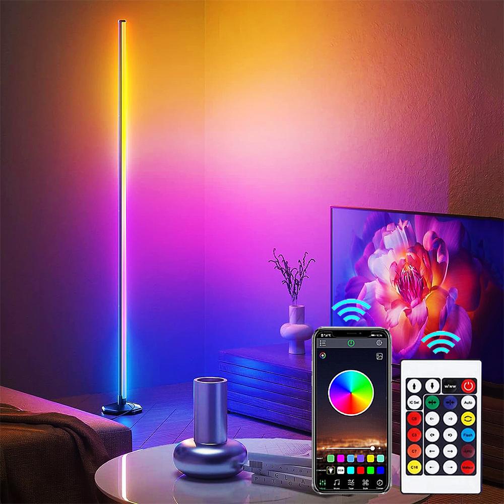 LAMPA DE COLT RGB 120CM CU TELECOMANDA SI APLICATIE