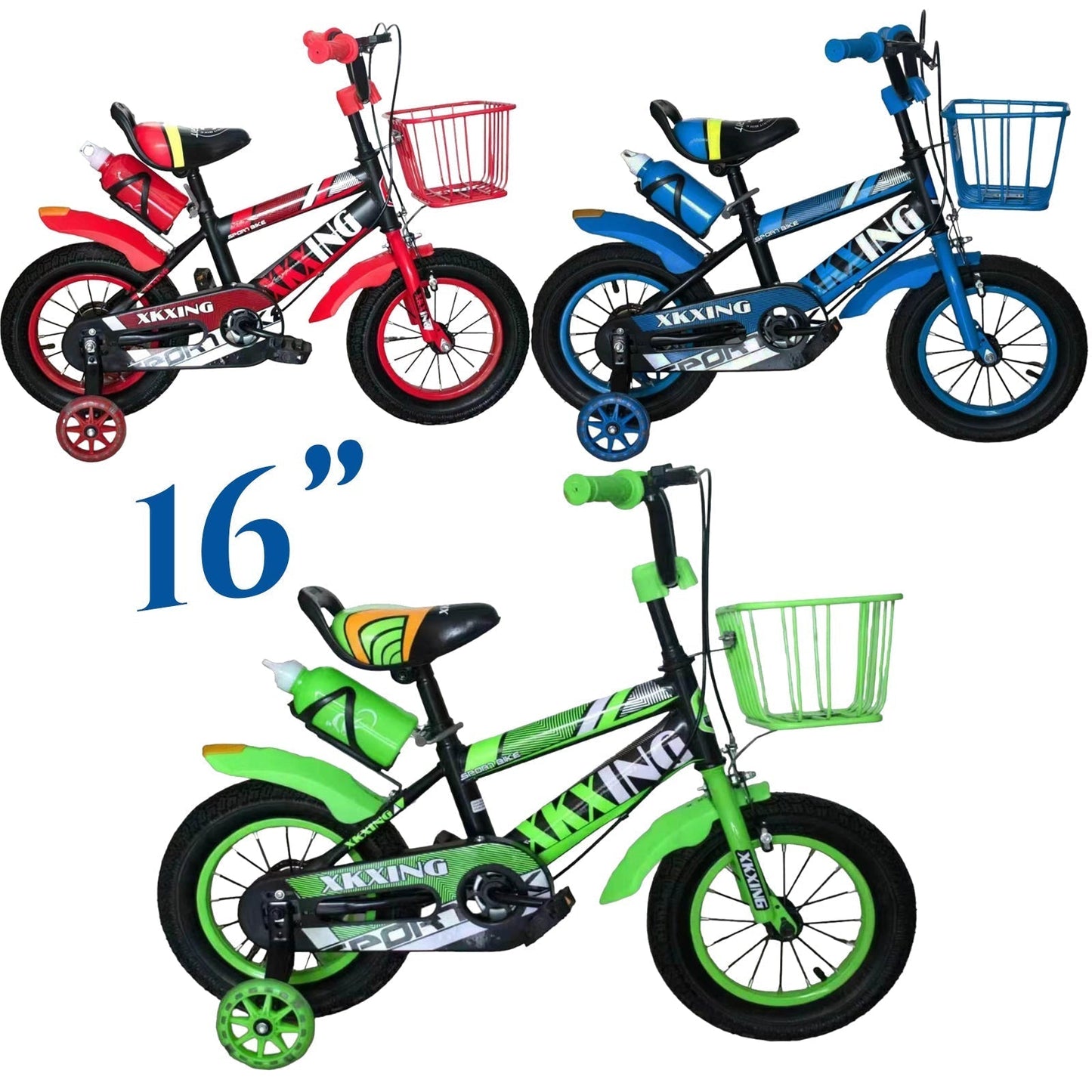 Biciclete pentru copii 12 inch/16 inch cu roți auxiliare