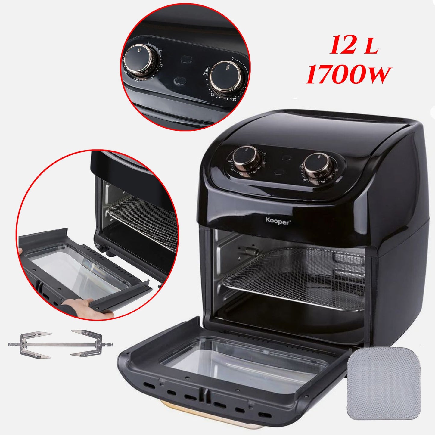 FRRITEUTA AER CALD MIAMI 4U1 12L 1700W