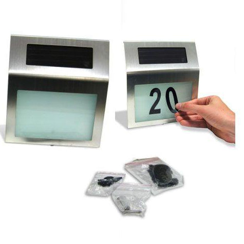 Lampă solară LED cu număr de casă
