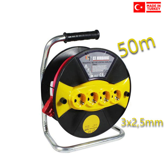 CABLU PRELUNGIT PE TAFĂ 50M 3X2.5mm PRODUCȚIE TURCĂ