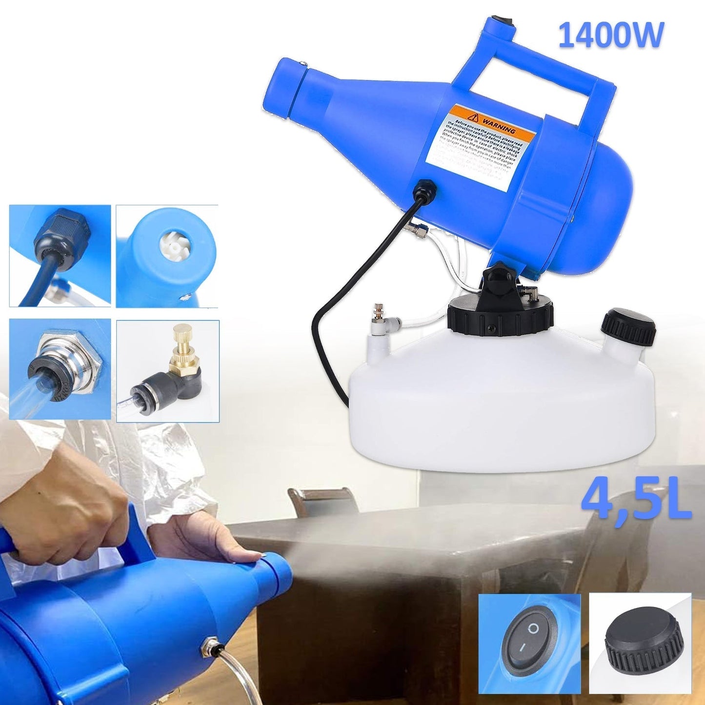 MAȘINA DE DEZINFECȚIE ATOMIZATOR PROFI UVL 1400W/4.5L