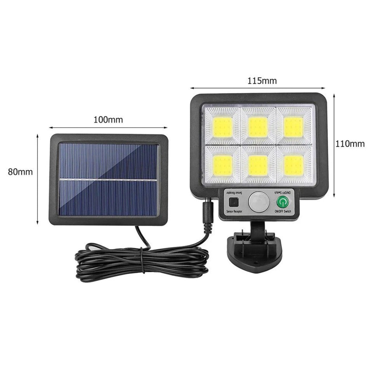 REFLECTOR SOLAR 120W CU SENSOR DE LA DISTANTA CU CABL PRELUNGATOR 2 BUC.
