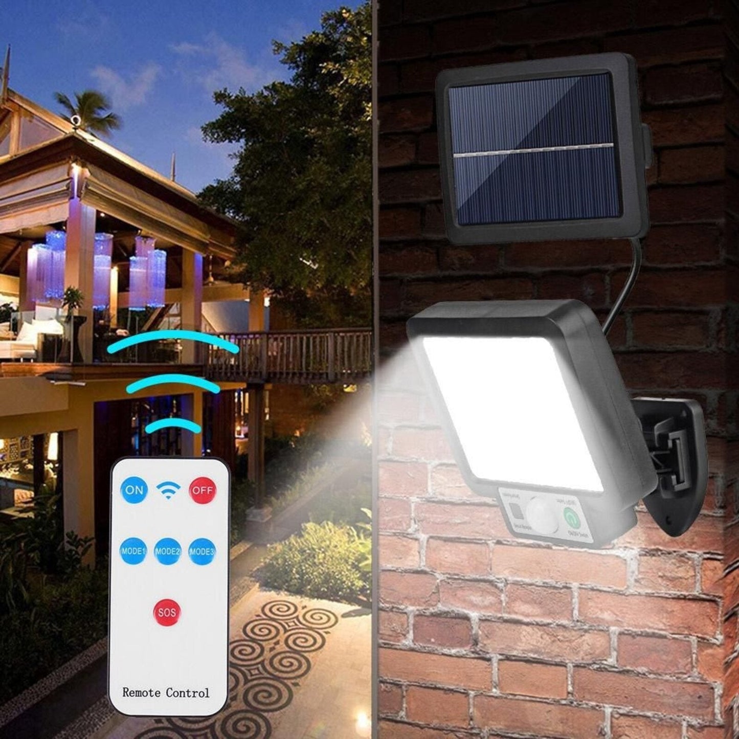 REFLECTOR SOLAR 120W CU SENSOR DE LA DISTANTA CU CABL PRELUNGATOR 2 BUC.