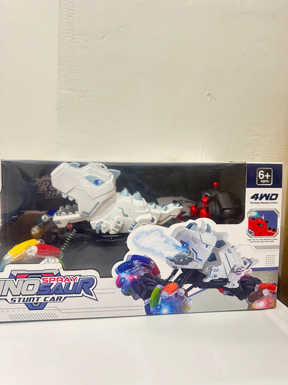 TELECOMANDĂ XXL DINOSAUR 360 CU EFECT BURLING PENTRU APĂ PULVERIZĂ ȘI ROȚI LED