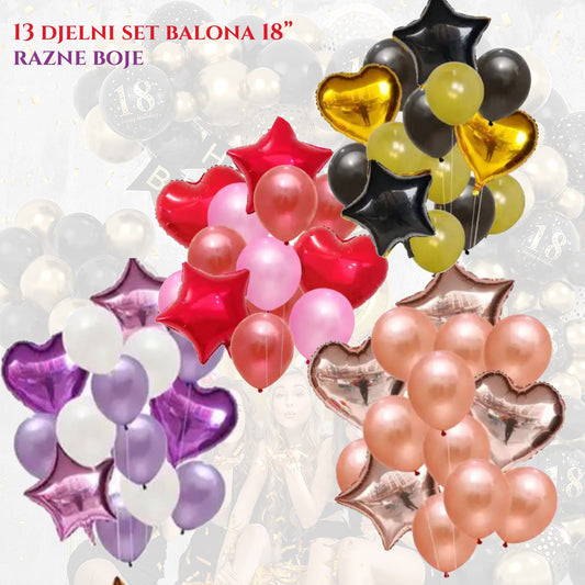 BALoane pentru petrecere - set 13 piese 18"