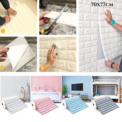 AUTOCOLENTE DE PERETE CU ASPECT 3D 70X77