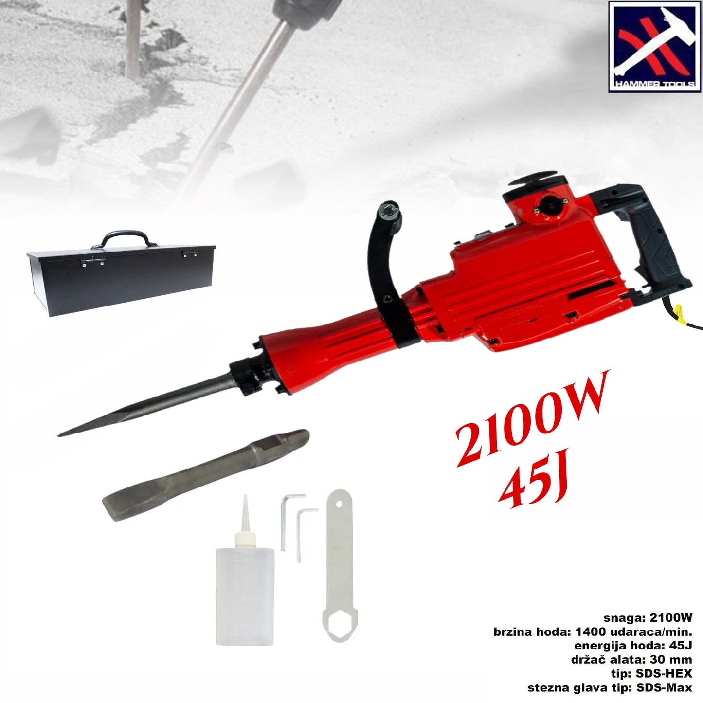 CIOCANUL DE IMPACT 2100W 45J SCULE CIOOC