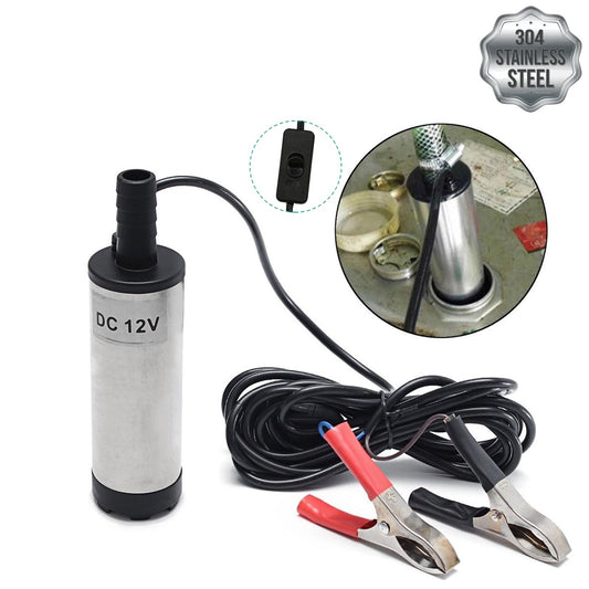 POMPA TRANSFER COMBUSTIBIL INOX 12V CU BUTON ON/OFF