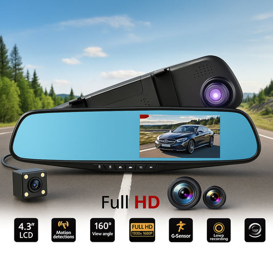 Full HD auto kamera 5'' + kamera za vožnju unazad