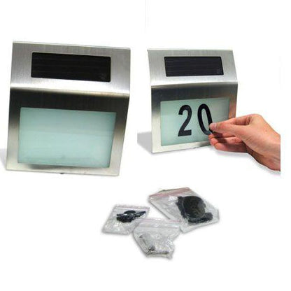 Lampă solară LED cu număr de casă